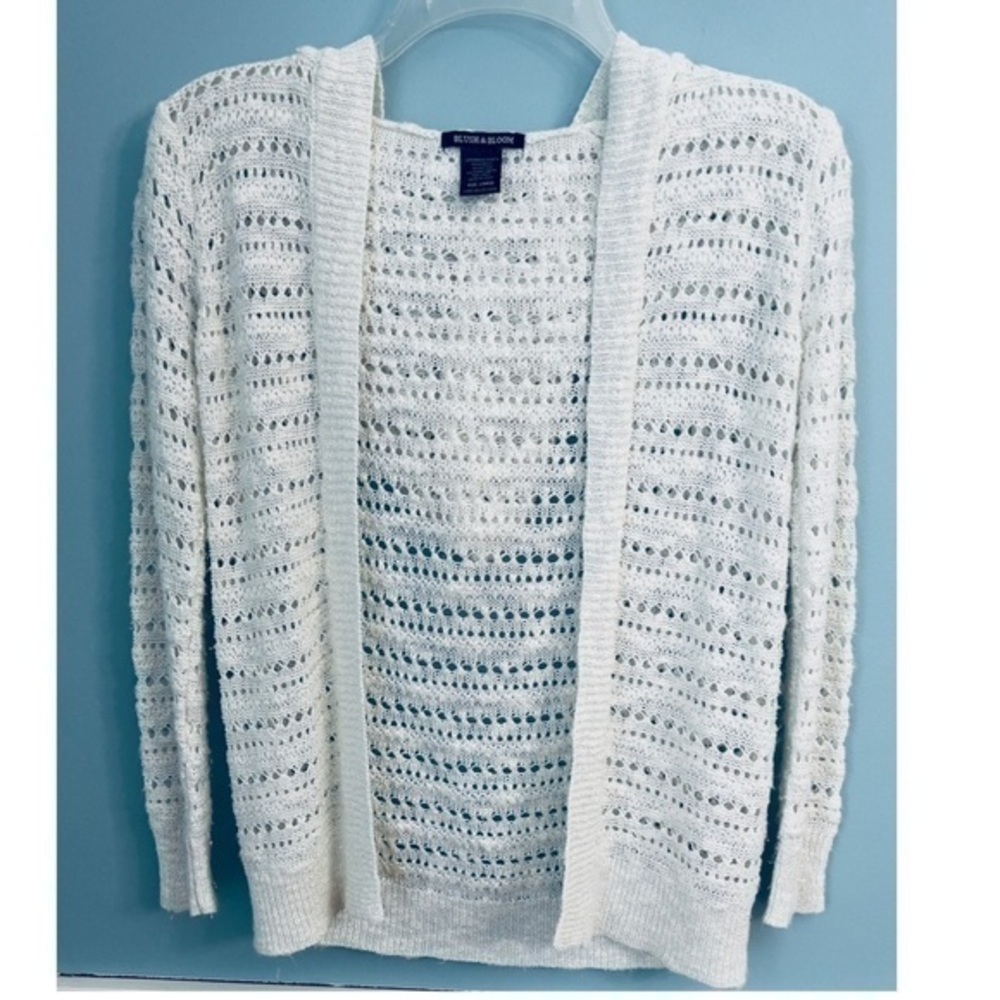 Blush & Bloom Hooded Sweater Hoodie Cardigan Sparkly Holiday Size Large